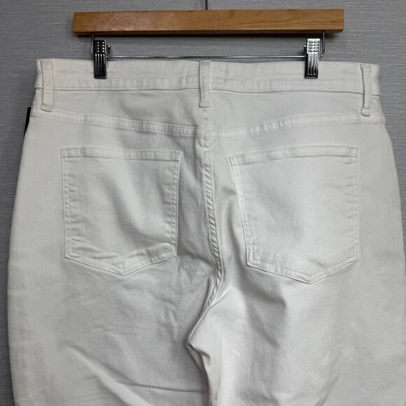 KUT from the cloth Rachael ab high waist raw hem mom jeans optic white size 16 - Picture 6 of 9
